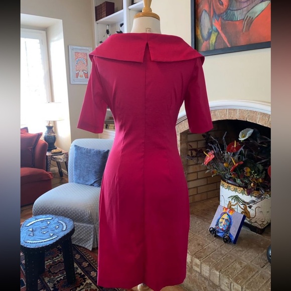 VINTAGE Joseph Ribkoff hot pink dress - Picture 4 of 5